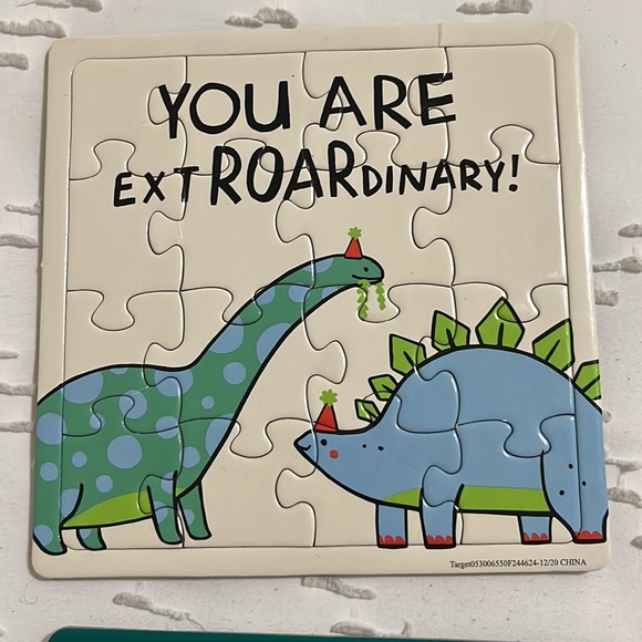 🦖Lot of 4 Puzzles! Dinosaur Jigsaw Puzzles & Small Shapes Puzzle - Picture 9 of 10